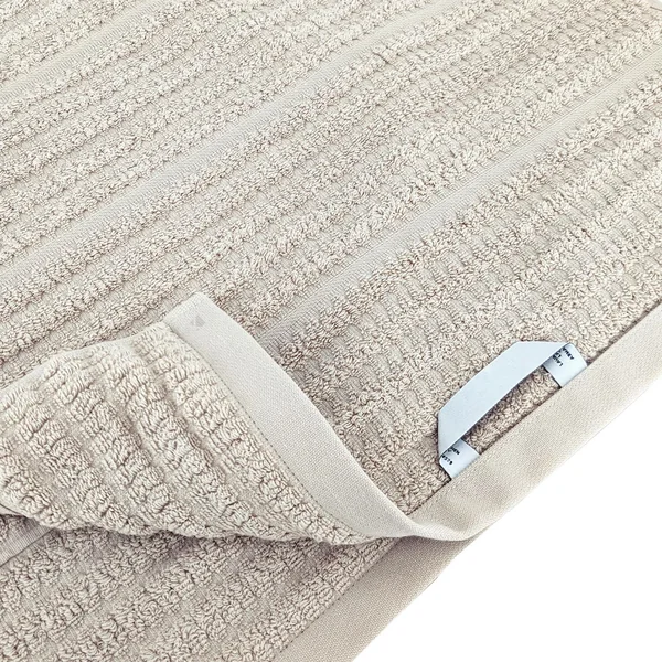 Drap de bain en fils retors 100x150 cm pure coton collection SWELL beige