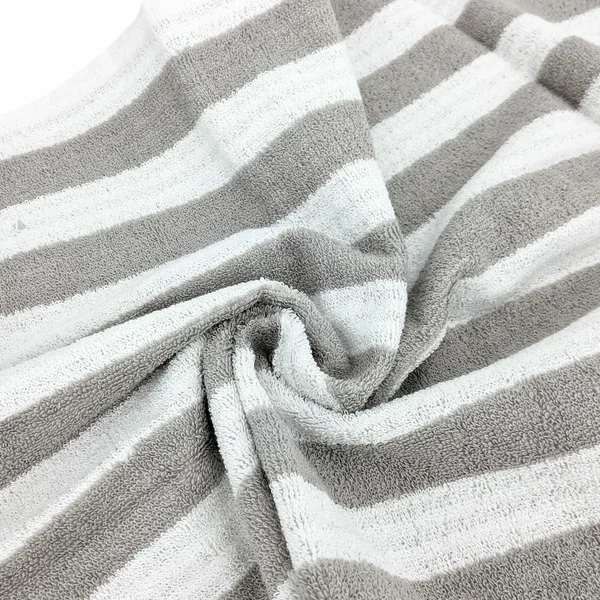 Drap de douche 70x140 cm coton collection EFFICIENCE STRIPES gris lunar