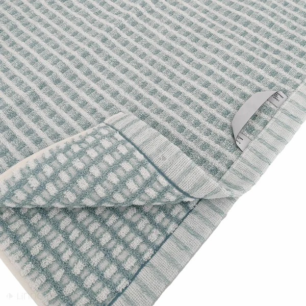 Drap de douche 70x140 cm pur coton motifs quadrillés collection GLOW vert