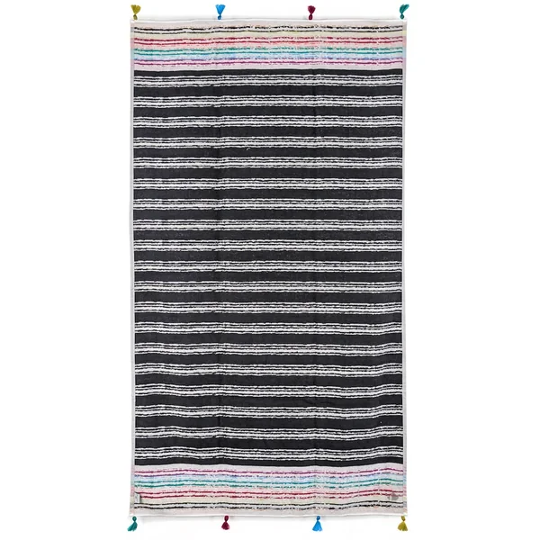 Drap de plage 100x180 cm en velours collection SICILE multicolore