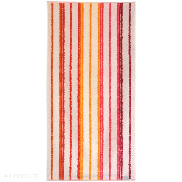 Drap de plage en coton et éponge 75x150 cm SOCOA 480 g/m² orange