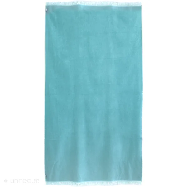 Drap de plage fouta en 100% coton 100x180 cm SOFIA vert pastel