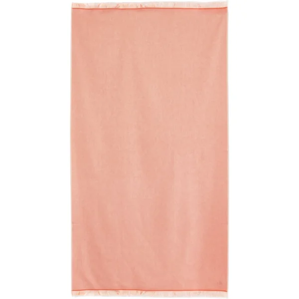 Drap de plage fouta en coton et éponge 100x180 cm SOFIA orange