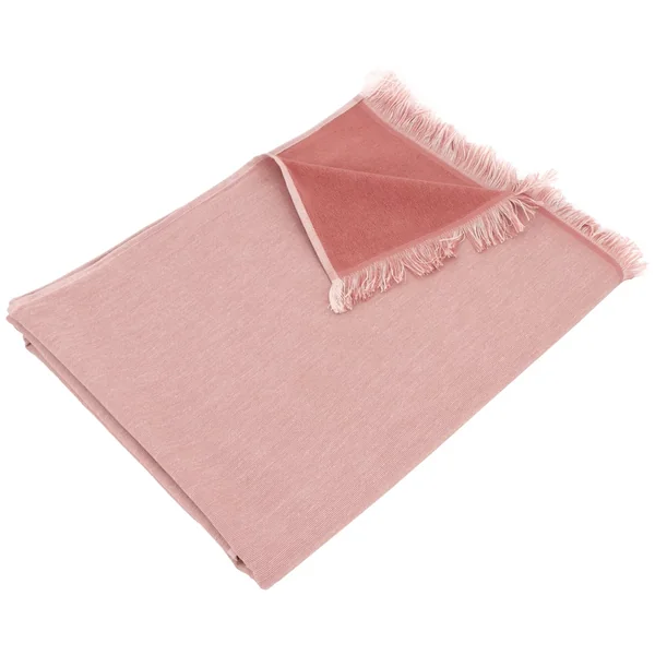 Drap de plage fouta en coton et éponge 100x180 cm SOFIA rose
