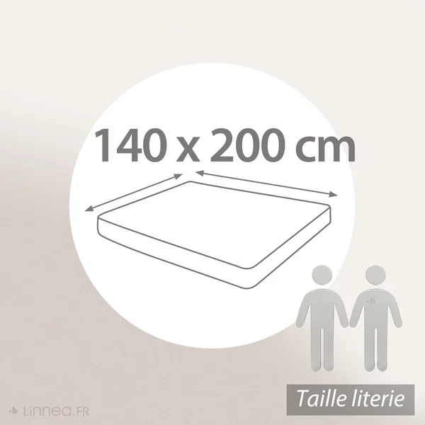 Drap housse 140x200 cm bonnet 40 cm percale de coton PASSION PERCALE bleu Cobalt