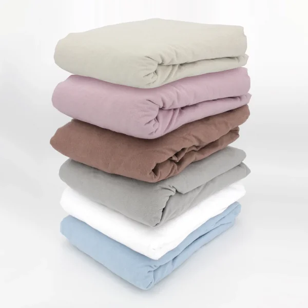 Drap housse flanelle unie 90x190 cm 100% coton WALES marron Noisette