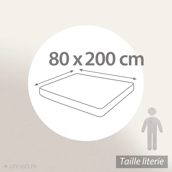 Drap housse imprimé 80x200 cm bonnet 30 cm satin de coton ENZO noir