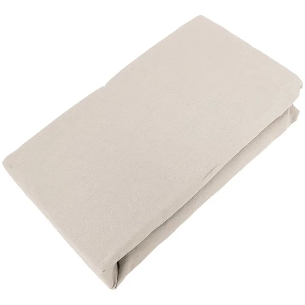 Drap housse PALACE pur coton lavé 180x200 cm bonnet 35 cm uni beige naturel