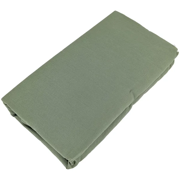 Drap housse PALACE pur coton lavé 90x190 cm bonnet 30 cm uni vert mousse