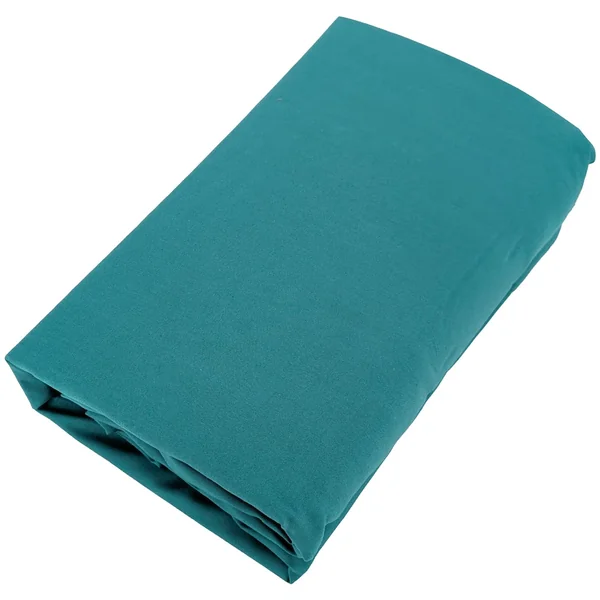 Drap housse uni 160x200 cm bonnet 35 cm percale de coton MANOIR vert Canard