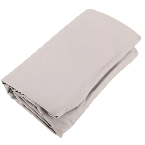 Drap housse uni 160x200 cm bonnet 40 cm percale de coton MANOIR beige Lin