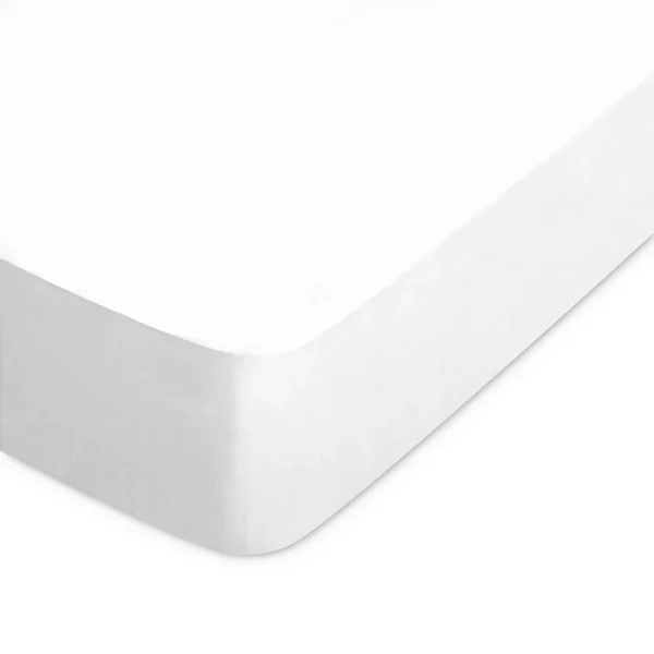 Drap housse uni 160x230 cm bonnet 30 cm 100% coton ALTO Blanc