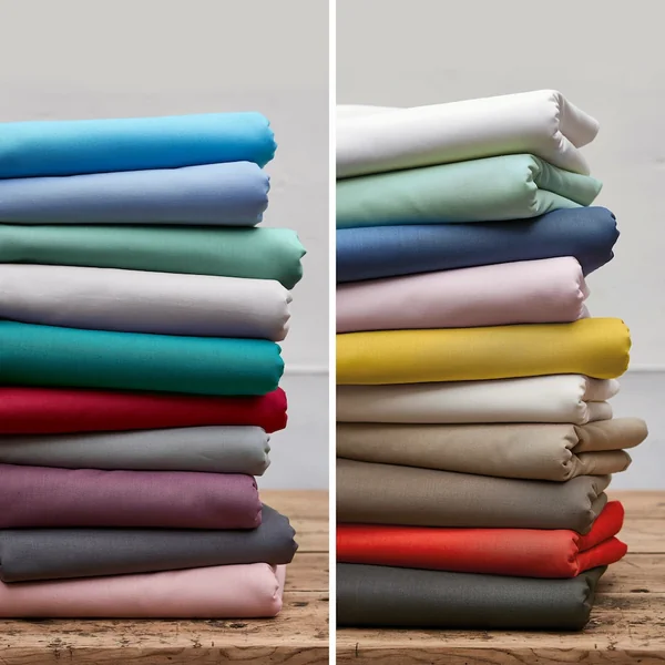Drap housse uni 180x200 cm bonnet 23 cm 100% coton ALTO Crème