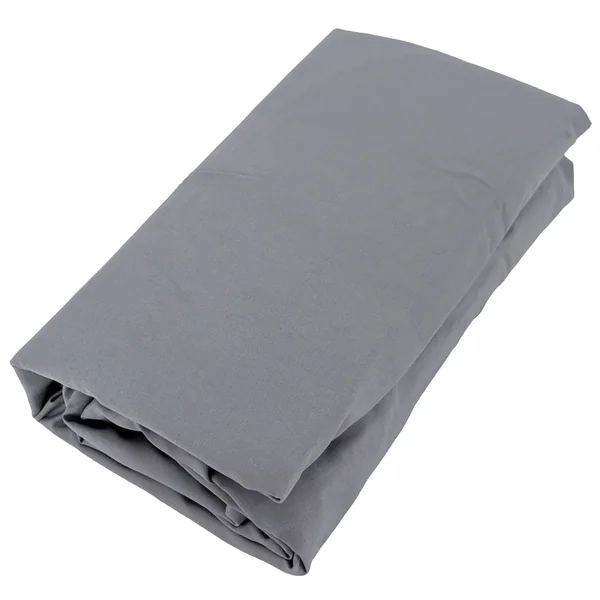 Drap housse uni 80x200 cm bonnet 35 cm percale de coton MANOIR gris Ardoise