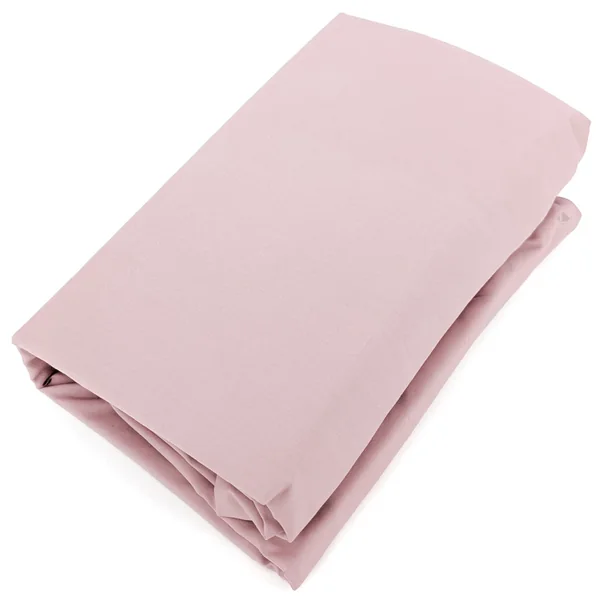 Drap housse uni 80x200 cm bonnet 35 cm percale de coton MANOIR Rose