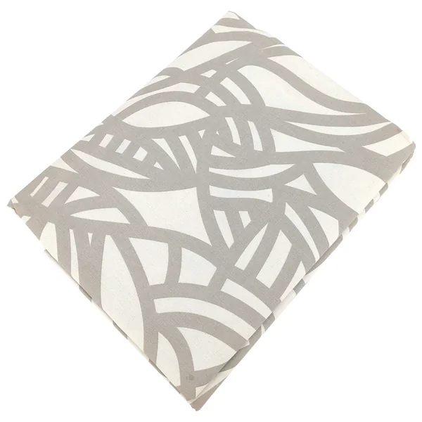 Drap plat 240x310 cm 100% coton lavé SÉRÉNA géométrique Beige écru
