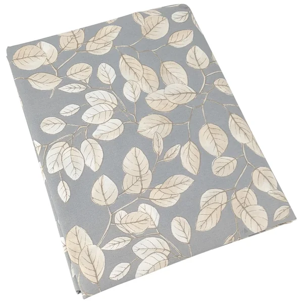 Drap plat imprimé 180x290 cm en 100% percale de coton LISON gris