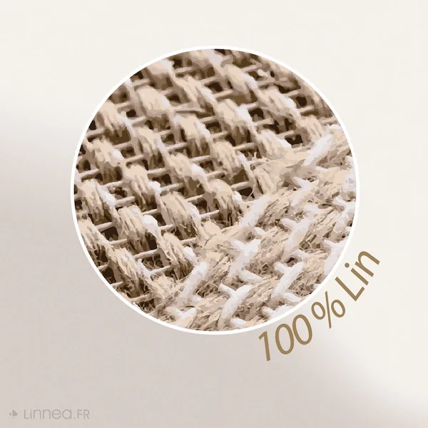 Drap plat uni 270x300 cm lin lavé froissé SONATE gris Granit
