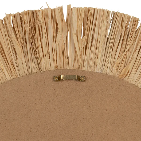 Déco murale œil en jonc de mer et coquillage naturel - Cauri