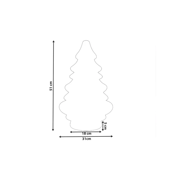 Décoration de Noël Lampe à poser DREVJA Arbre de Noël 51 cm Beige