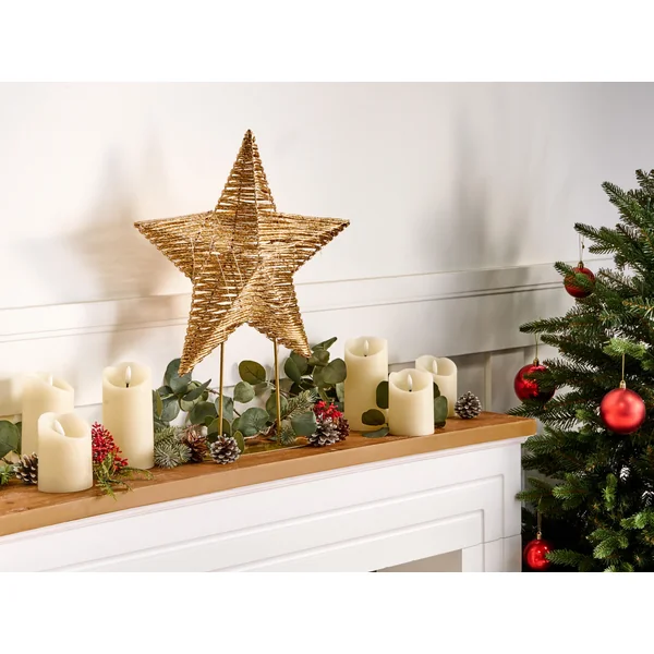 Décoration de Noël LED FARUP Étoile 51 cm Doré