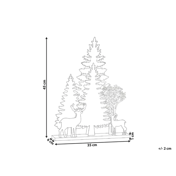 Décoration de Noël LED GISSELAN 45 cm Blanc