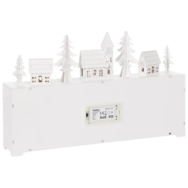 Décoration de Noël LED MUONIO Calendrier de l'Avent 24 cm Blanc