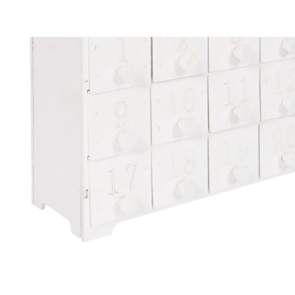Décoration de Noël LED MUONIO Calendrier de l'Avent 24 cm Blanc