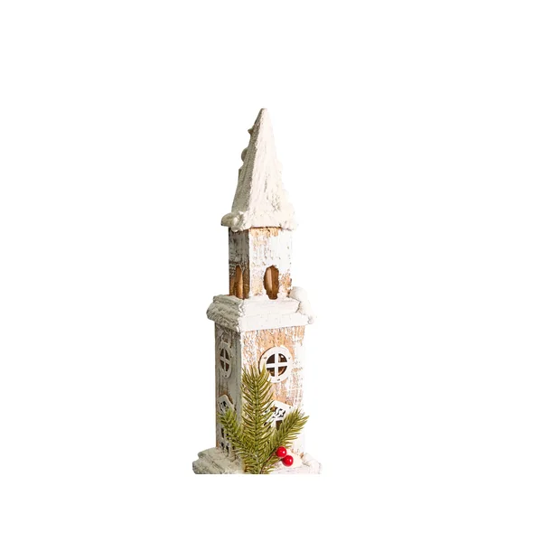 Décoration de Noël LED NASIJARVI Maison 85 cm Marron clair