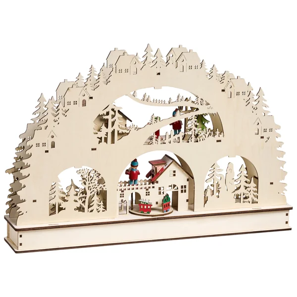 Décoration de Noël LED SELURA 30 cm Marron clair