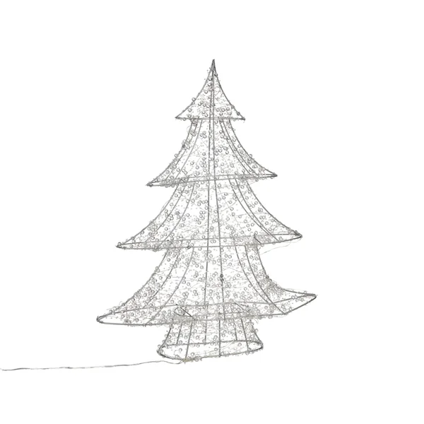 Décoration extérieure LED BLONDUOS Arbre de Noël 60 cm Argenté