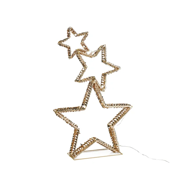 Décoration extérieure LED BURESO Étoile 80 cm Doré