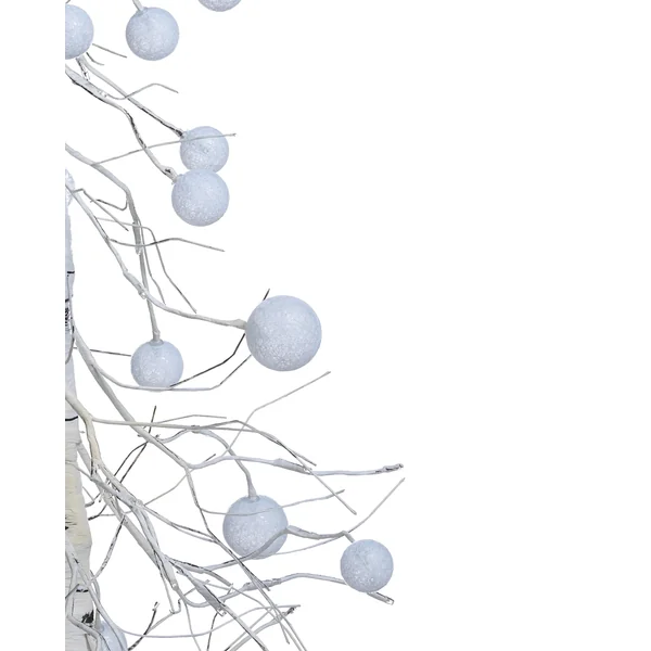 Décoration extérieure LED HOLAR Arbre de Noël 122 cm Blanc