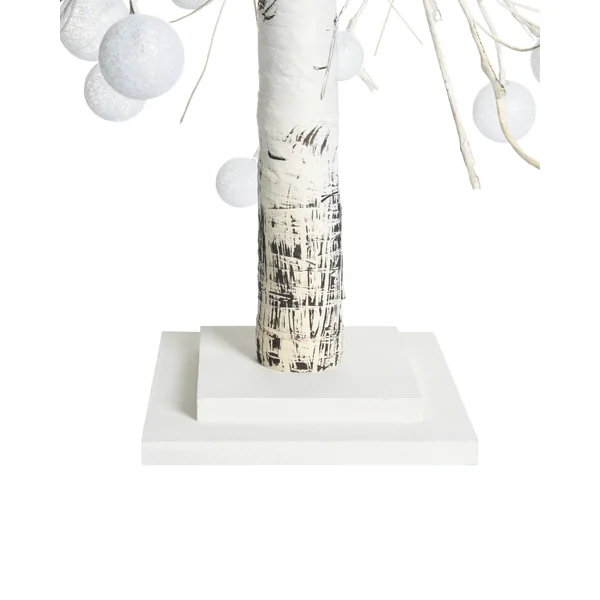 Décoration extérieure LED HOLAR Arbre de Noël 122 cm Blanc