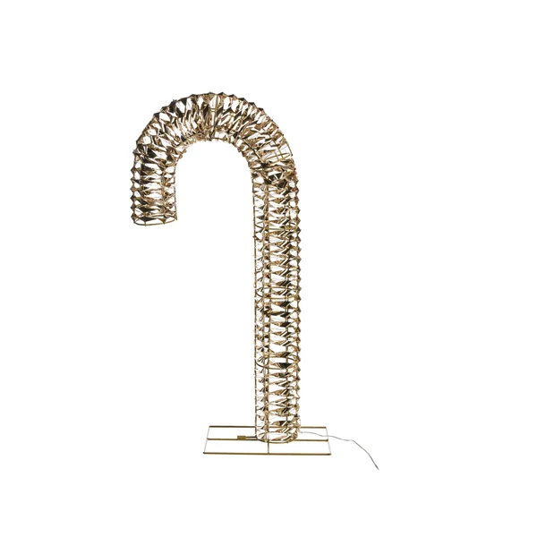 Décoration extérieure LED NORRESO Sucre d'orge 74 cm Doré