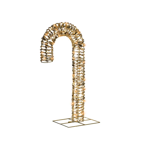 Décoration extérieure LED NORRESO Sucre d'orge 74 cm Doré