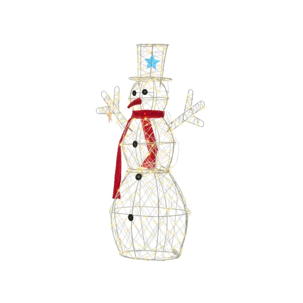 Décoration extérieure LED VASMAN Bonhomme de neige 93 cm Blanc