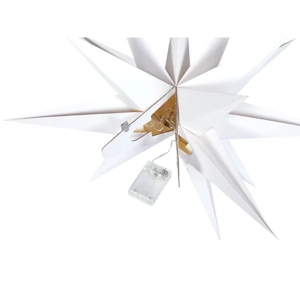 Décoration suspendue LED BHAGIRATHI Étoile 44 cm Blanc cassé
