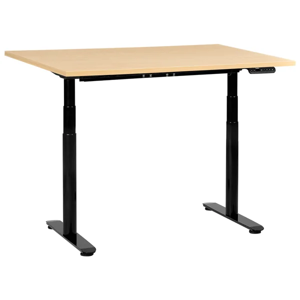 Electric Adjustable Standing Desk DESTINAS Black/ Light Brown 120 cm 72 cm
