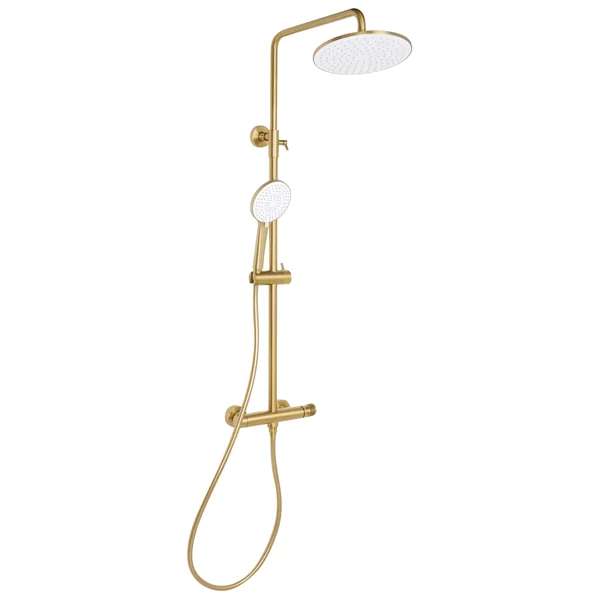 Ensemble de douche avec mitigeur et douche de pluie CATAMARCA Doré