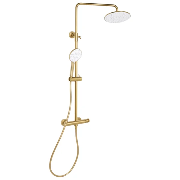 Ensemble de douche avec mitigeur et douche de pluie CATAMARCA Doré
