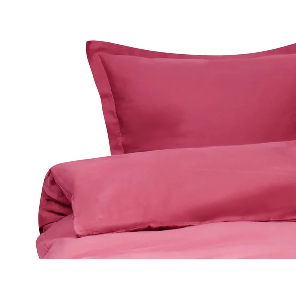 Ensemble de housses de couette PARKROSE Satin de coton 220 x 240 cm Rouge Bordeaux