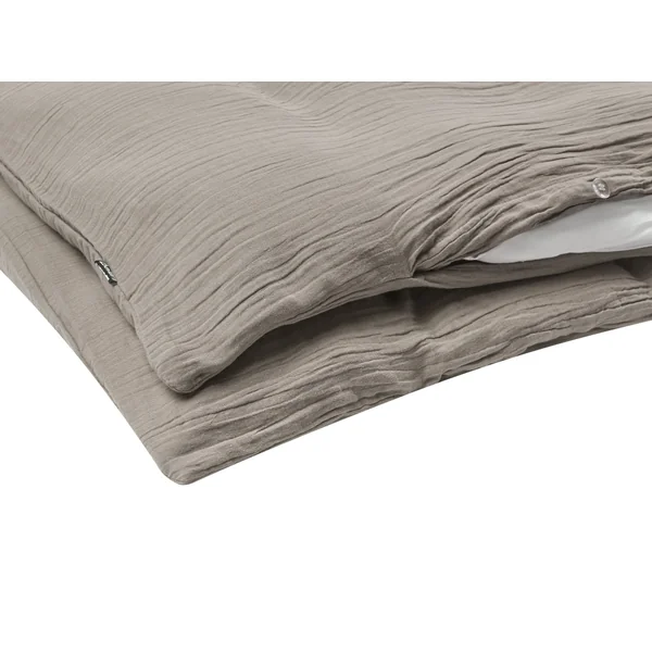 Ensemble de housses de couette SUMNER Mousseline de coton 200 x 200 cm Taupe