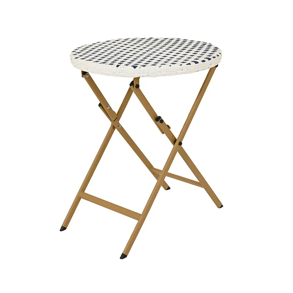 Ensemble table et 2 chaises de jardin en résine bleu - Bellano