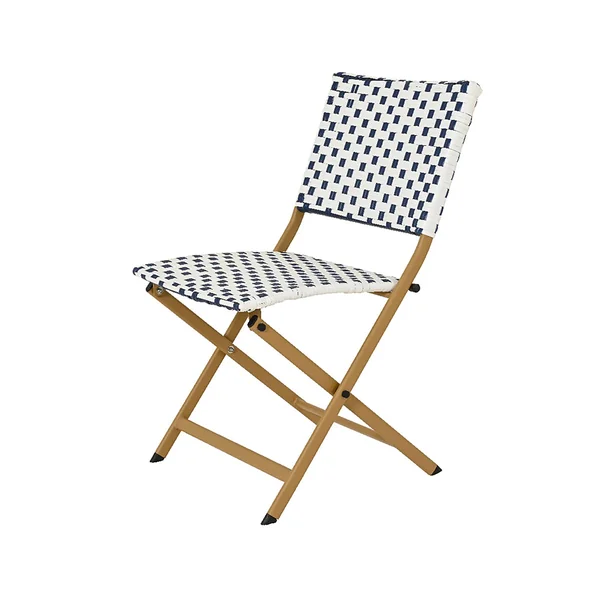 Ensemble table et 2 chaises de jardin en résine bleu - Bellano