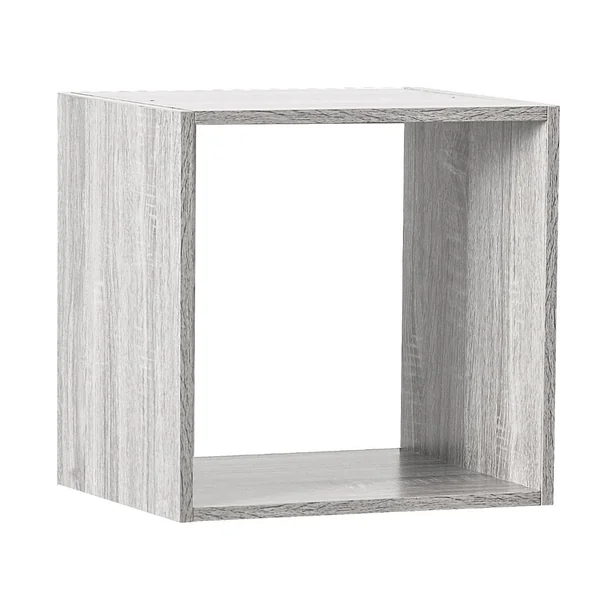 ETAGERE BOIS 1 CASE MIX GRIS