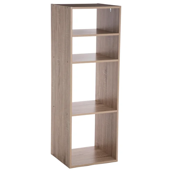 ETAGERE BOIS 2 ET 2 CASES MIX NATUREL