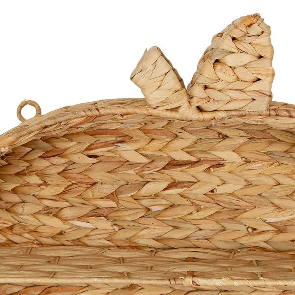 Etagere murale 2 niveaux en jacynthe d'eau et fer naturel h59cm - Pomme