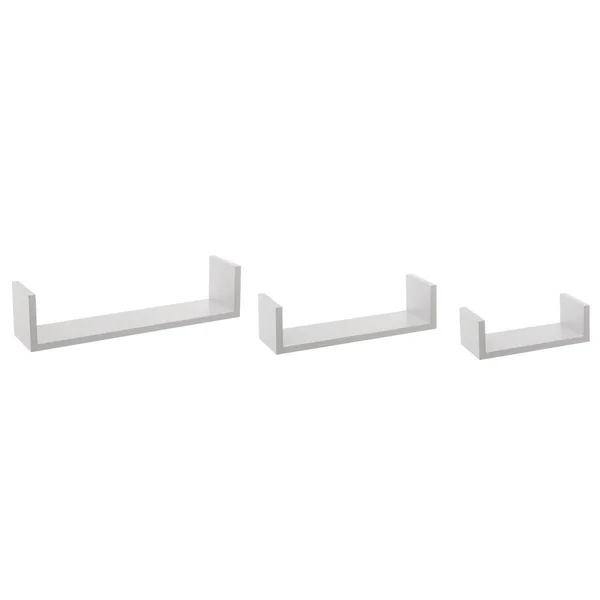 ETAGERE MURALE BORD BLANC X3 PIECES