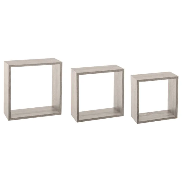 ETAGERE MURALE CUBE CHENE GRIS L 3 TAILLES